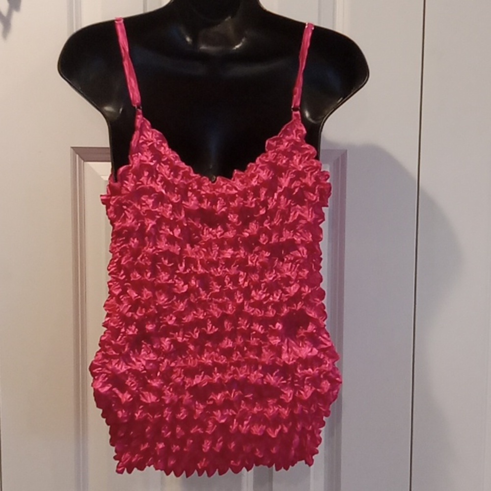 Vintage Fuchsia Textured Camisole - Picture 3 of 3